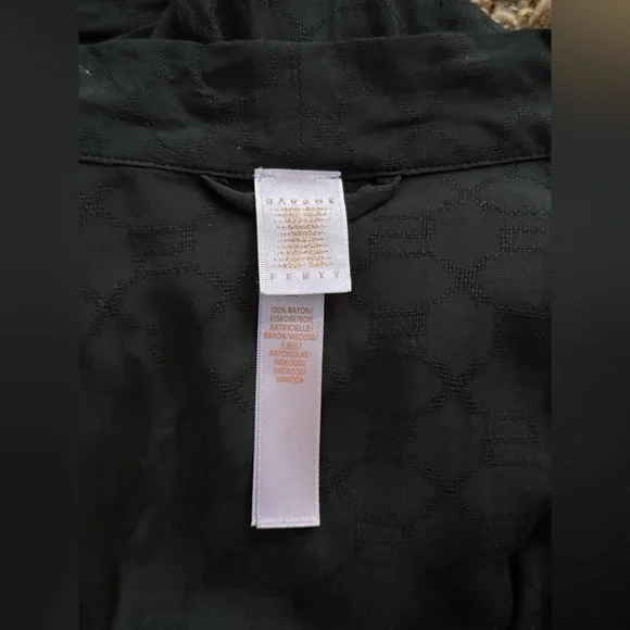 SavagexFenty Woven Voile Monogram Sleep Long Robe - Picture 11 of 11